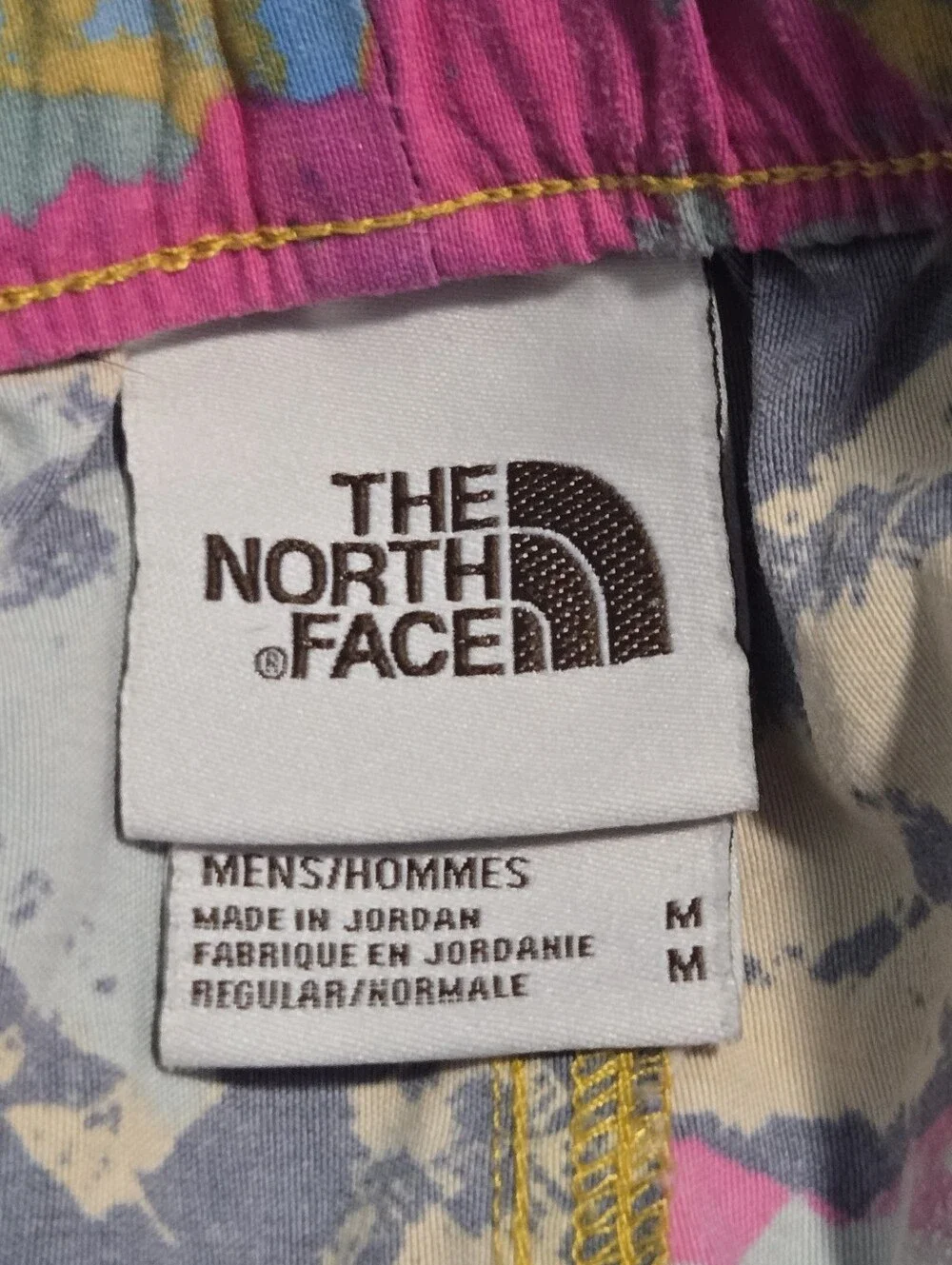 The North Face Mens Arrowwood Yellow Mountain Print Class V Belted Shorts Medium